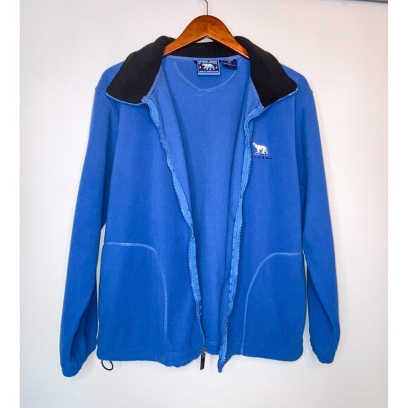 Polar Quality Sportswear Fleece Jacket Medium Blue Alaska Embroidery Retro Cozy - Picture 6 of 10